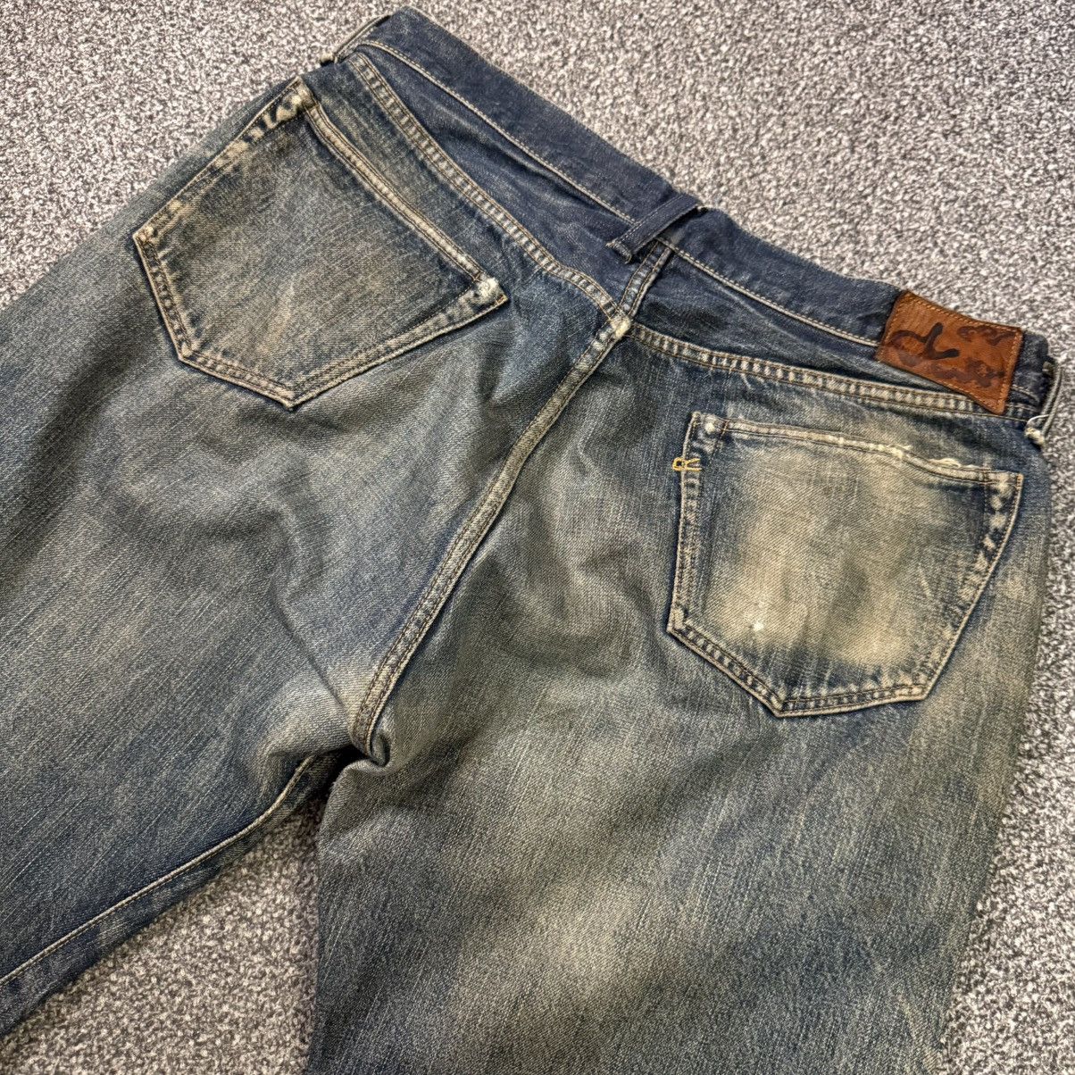 45rpm Vintage Rare Selvedge 45Rpm Indigo Dirty Wash Denim Size US 34 / EU 50 - 6 Thumbnail