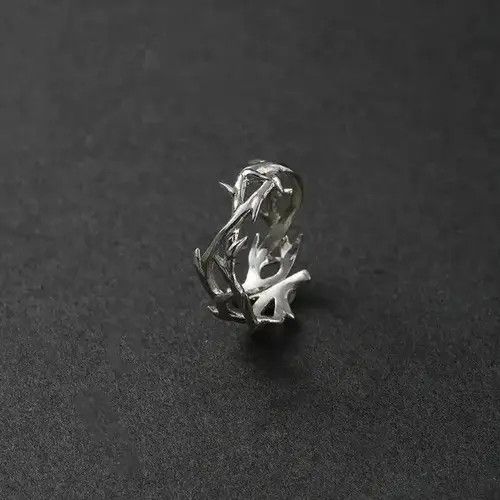 Ring Of Fire Punk Irregular Thorns Couple Ring Adjustable Size ONE SIZE - 2 Thumbnail