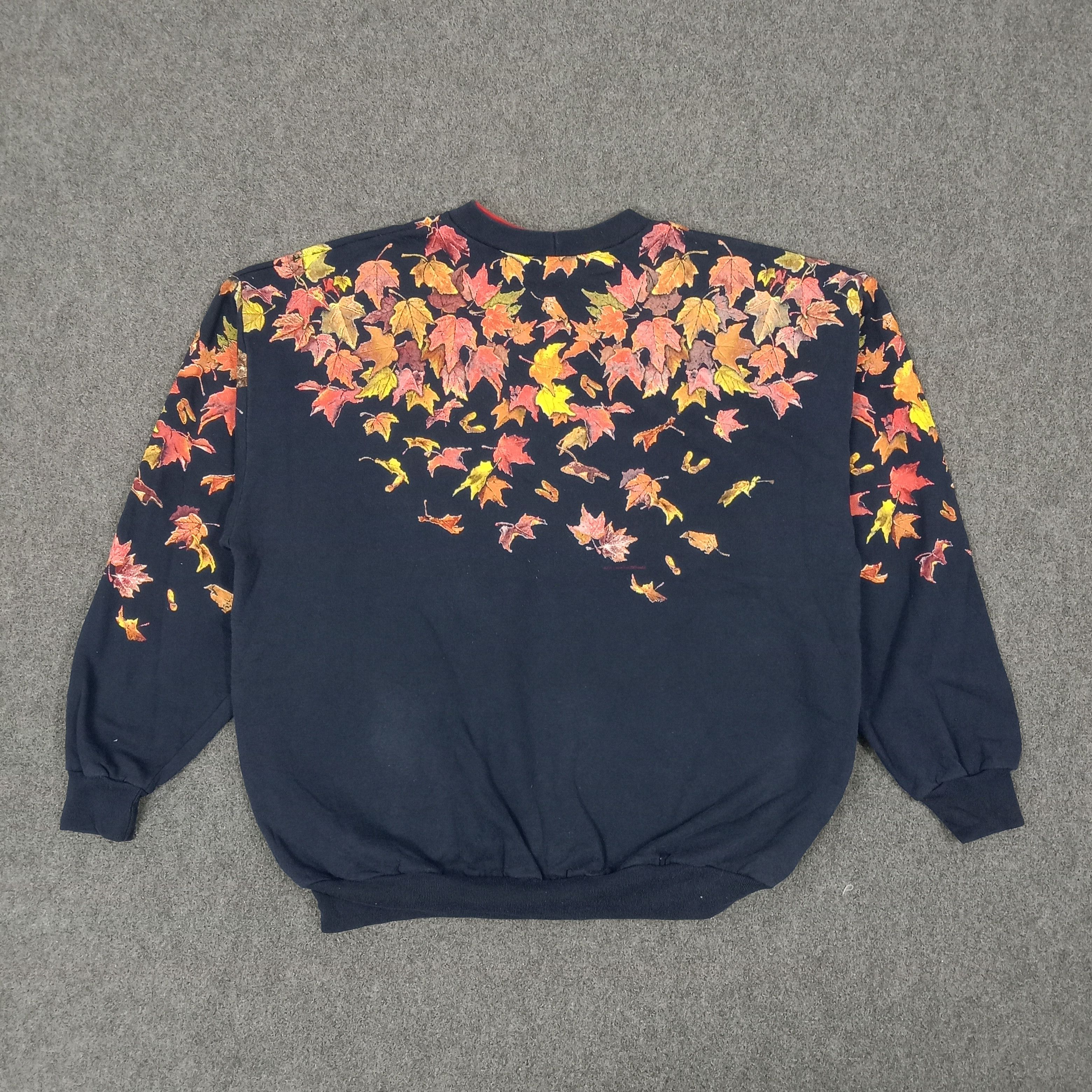 Vintage 90's Art Unlimited Nature Autumn Sweatshirt C262N27 Size US L / EU 52-54 / 3 - 7 Thumbnail