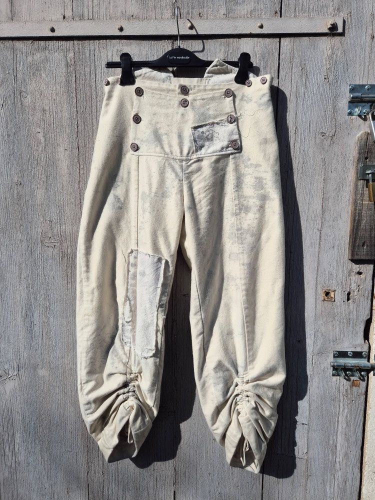 Handmade high-waisted buttoned trousers Size US 30 / EU 46 - 1 Thumbnail