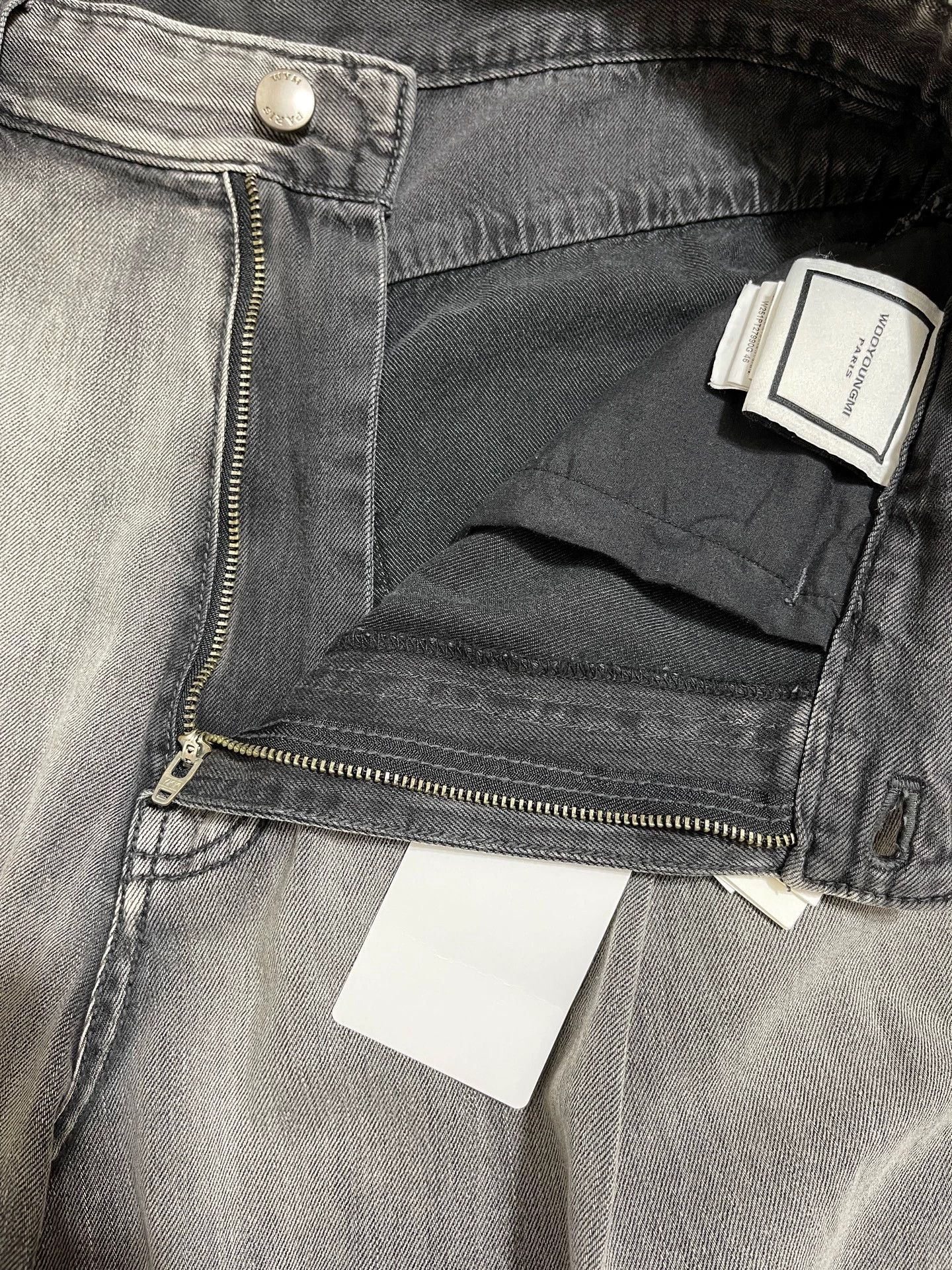 Wooyoungmi Wooyoungmi High-Waist Wide Leg Gray Wash Denim 46 Size US 30 / EU 46 - 4 Thumbnail