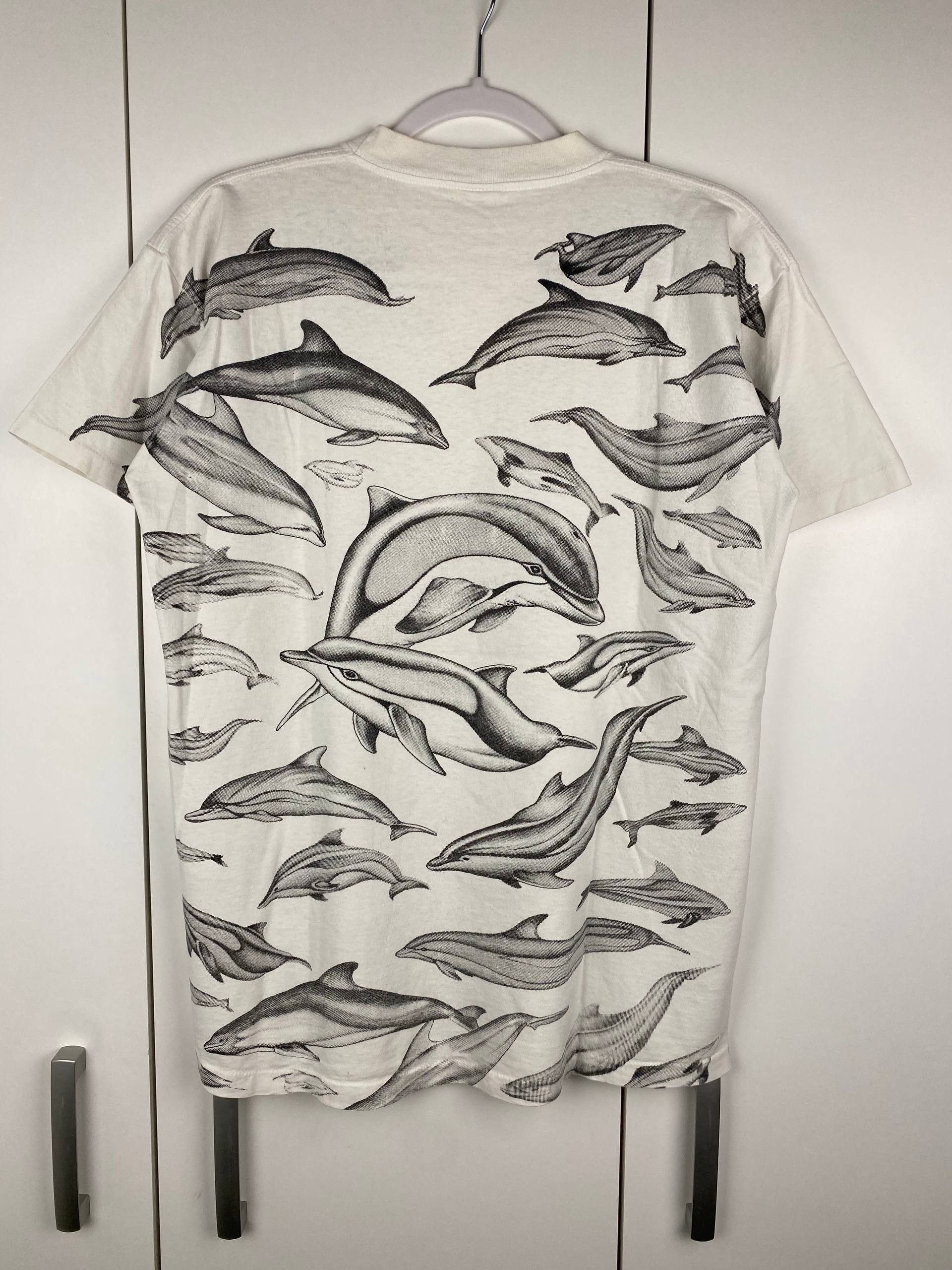 Signal Sport Vintage Habitat Dolphins 80s AOP Graphic Made in USA Tee Size US L / EU 52-54 / 3 - 2 Thumbnail