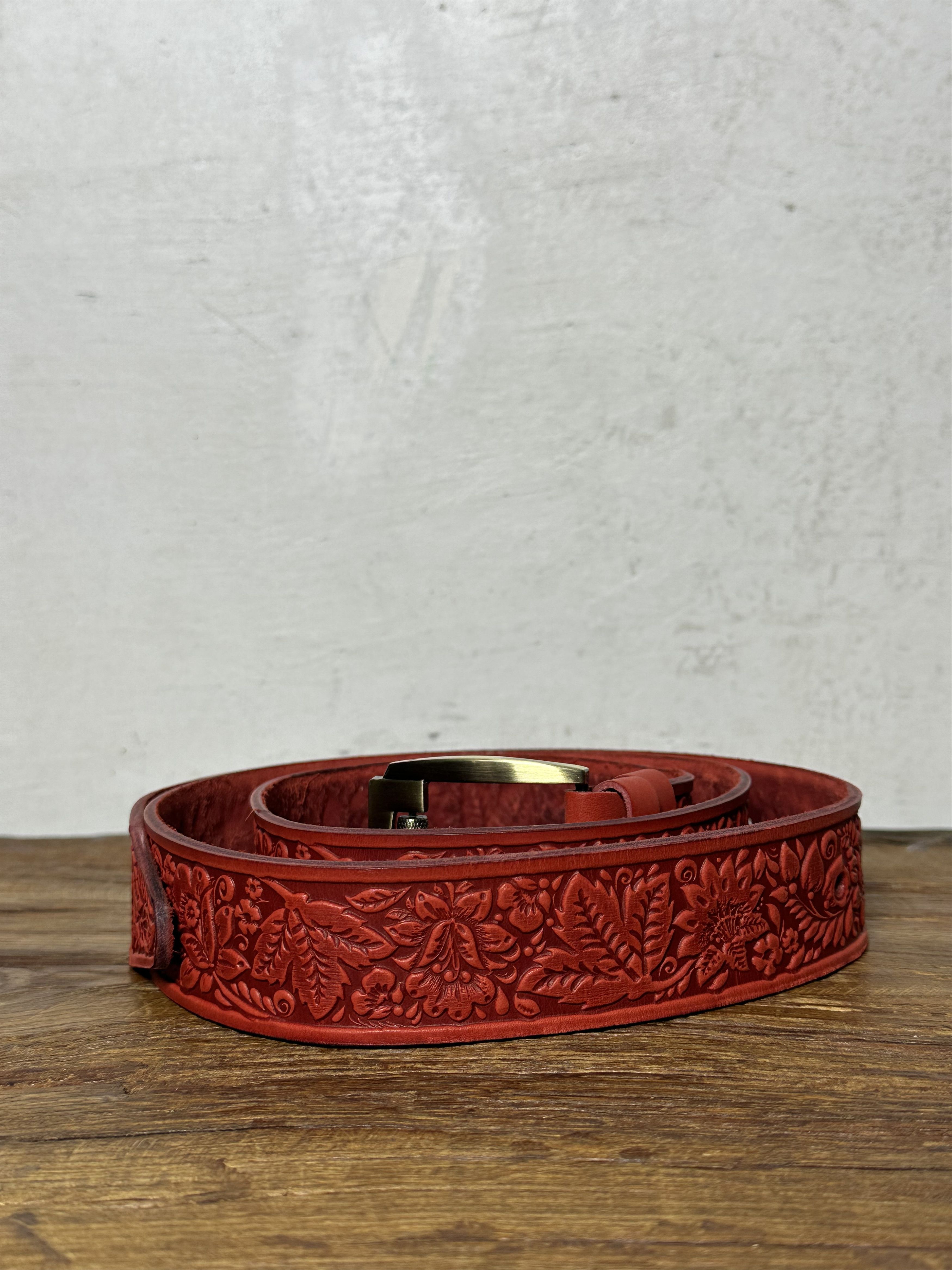 Saddleback Leather Leather Stamped Boho Belt Size ONE SIZE - 3 Thumbnail