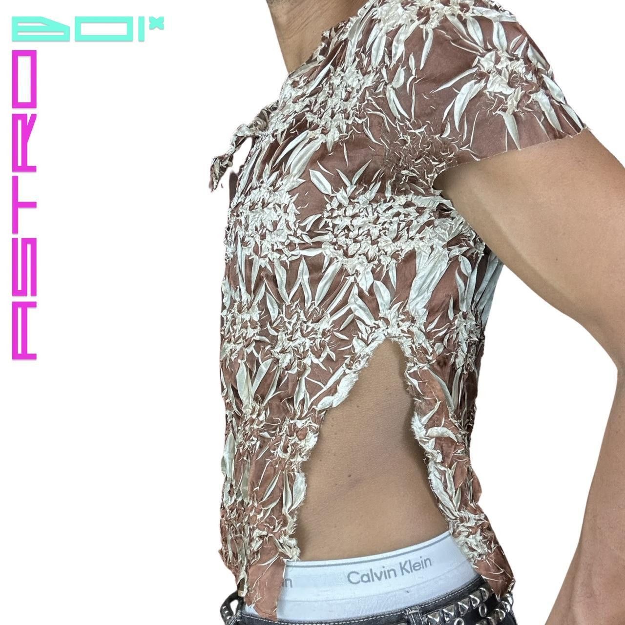 Other ASTROBOI* BROWN METALLIC PLEATED POPCORN T-SHIRT Size US M / EU 48-50 / 2 - 4 Thumbnail
