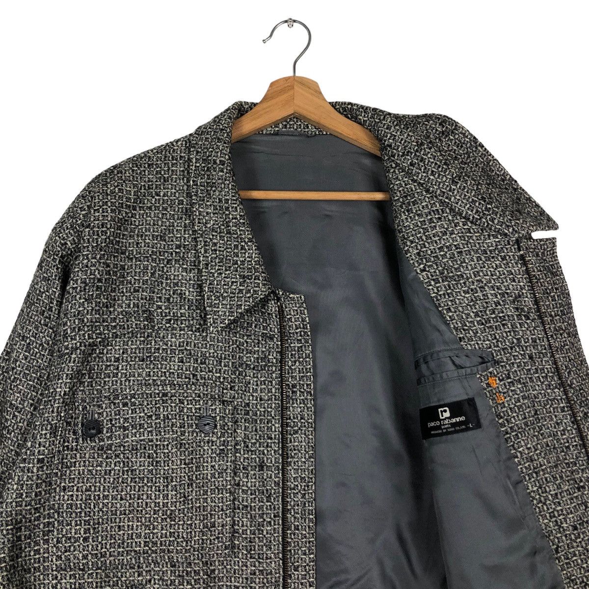 Vintage 🔥Vintage Biker Bomber Jacket Paco Rabanne Big Pocket Size US L / EU 52-54 / 3 - 12 Thumbnail