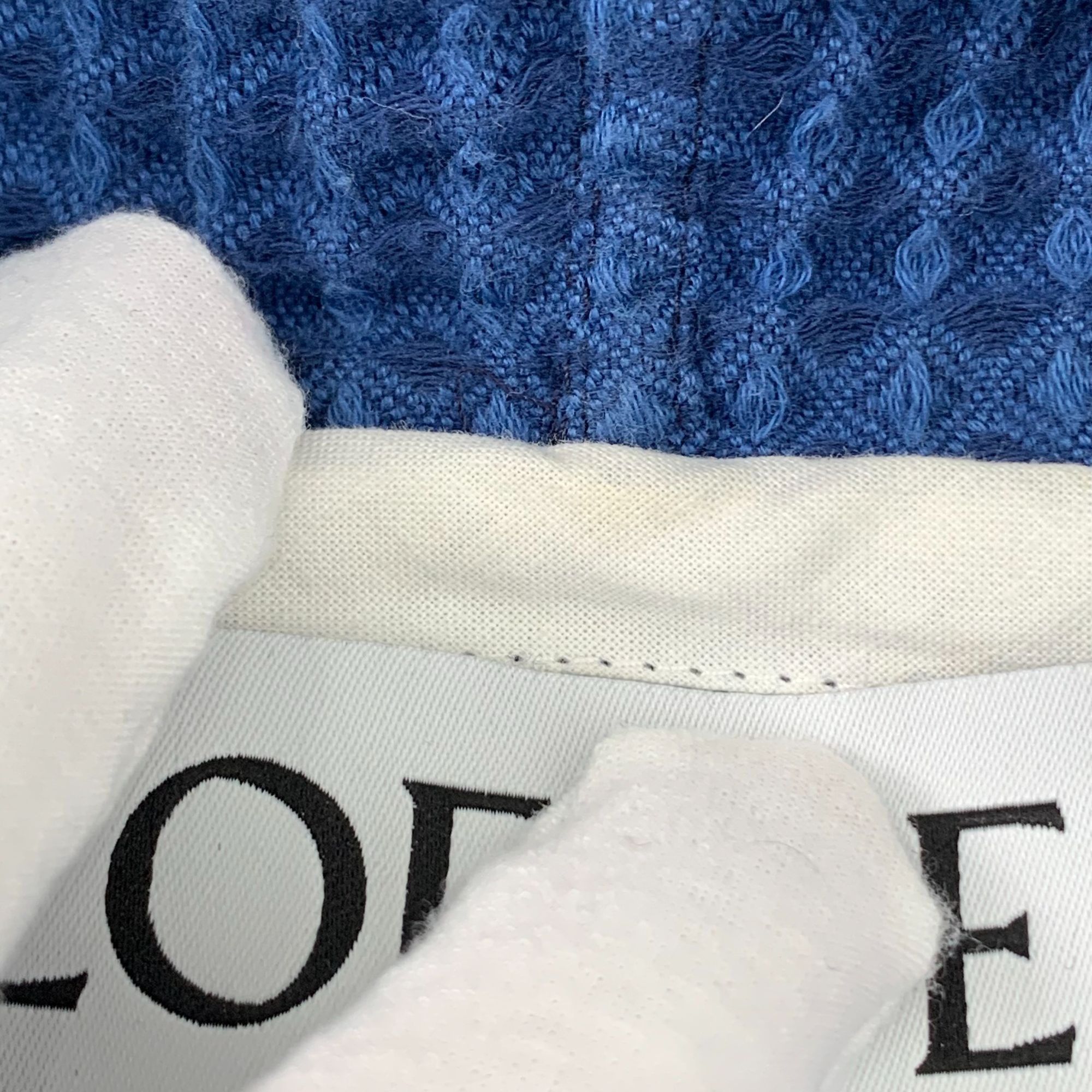 Loewe Loewe Blue Hooded Knitted Coat Waffle Texture Fringe Hem Dra Size M / US 6-8 / IT 42-44 - 5 Thumbnail
