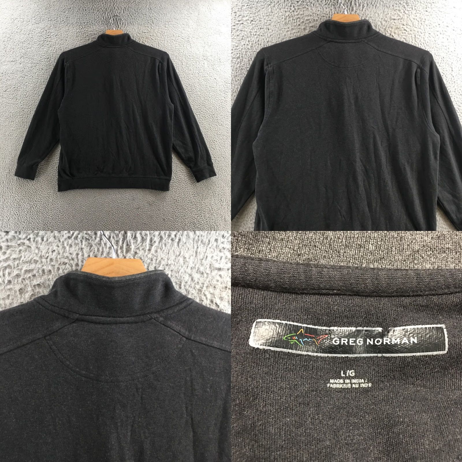 Vintage Greg Norman Sweatshirt Mens L Black Quarter-Zip Mock Neck Pullover Long Sleeve Size US L / EU 52-54 / 3 - 8 Thumbnail
