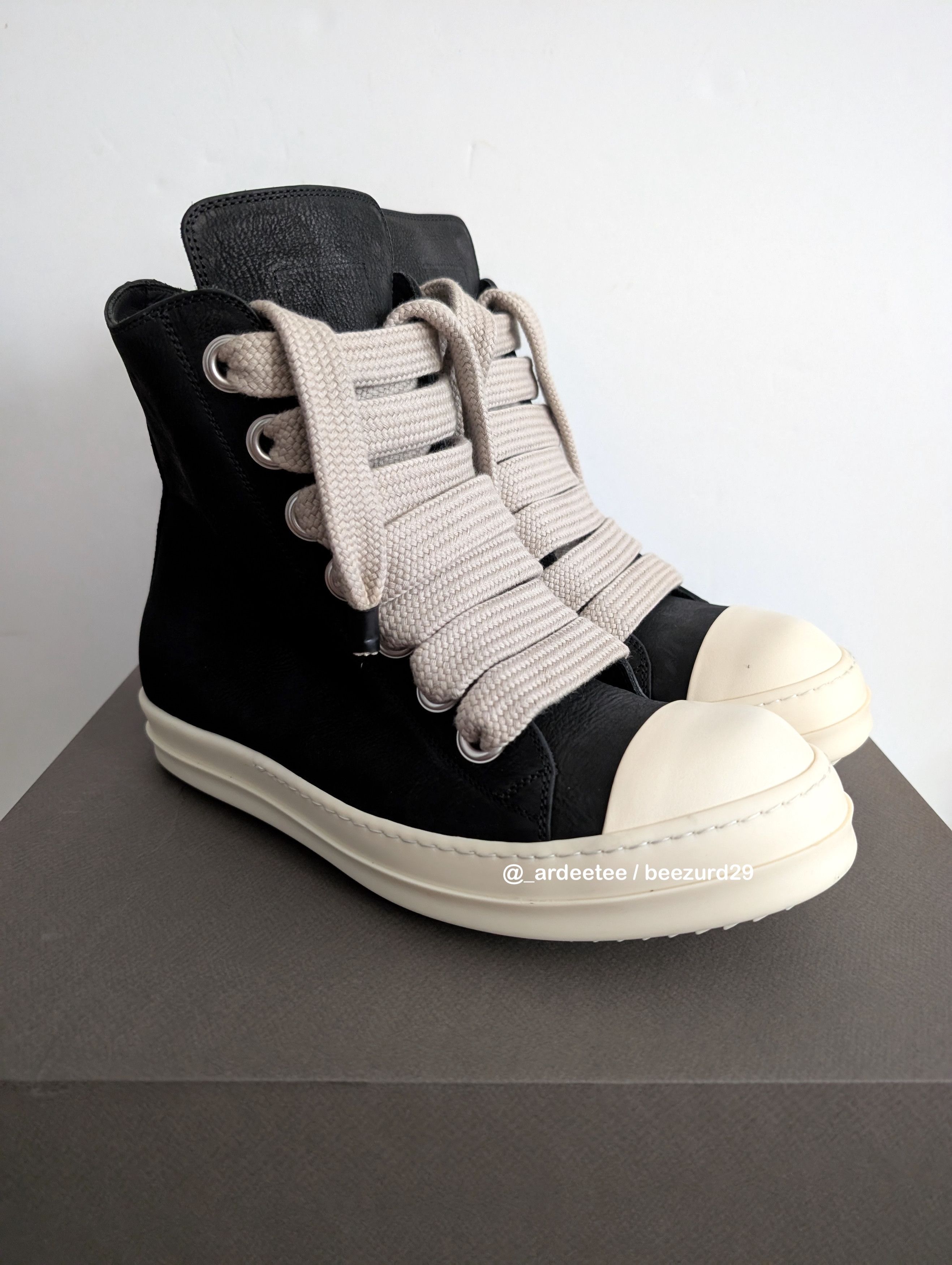 Rick Owens × Rick Owens Drkshdw *NEW* BLACK JUMBO LACE HIGH