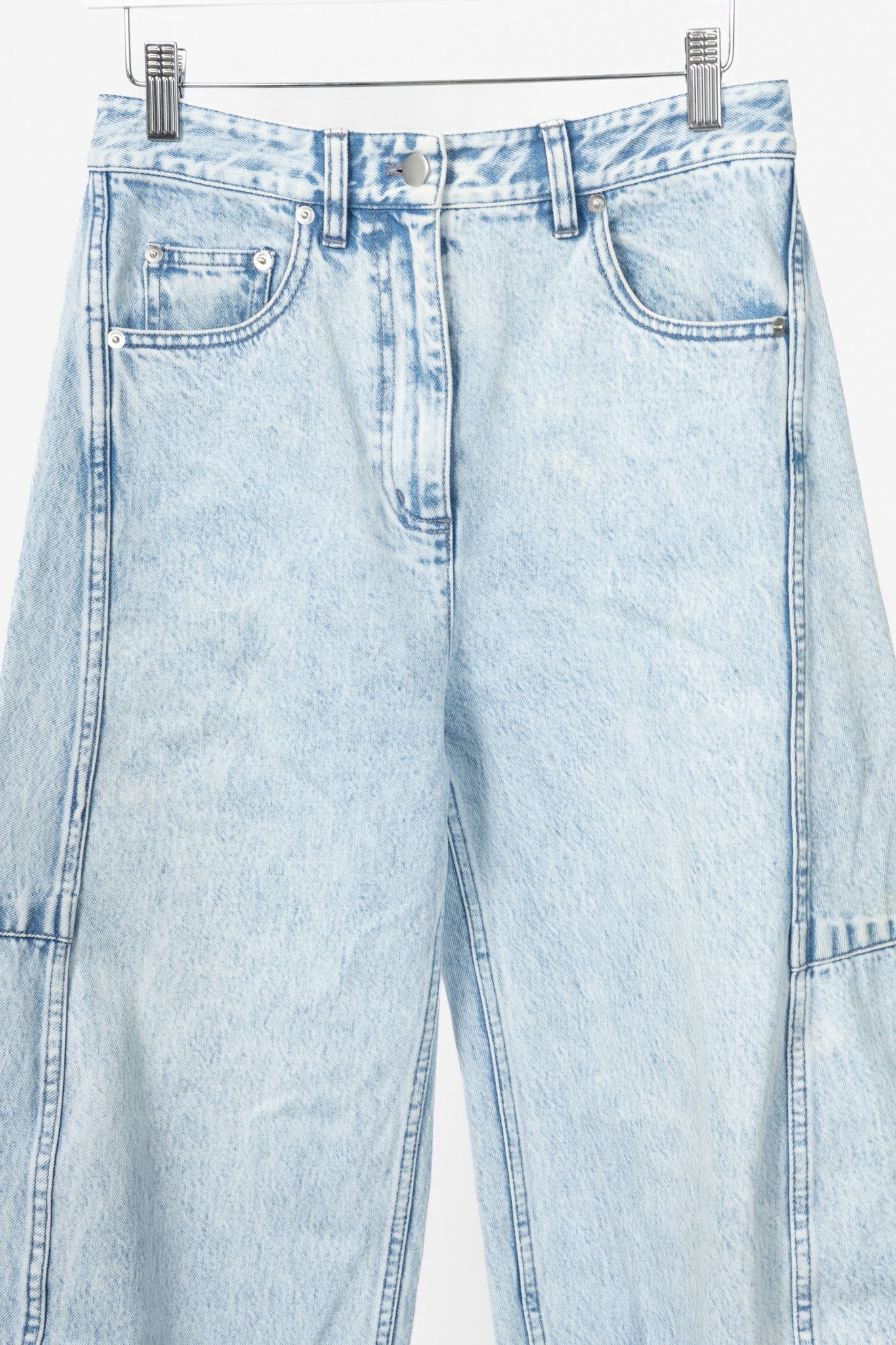 Tibi Tibi Sid Acid Iceberg Blue Wide-Leg Jeans Size 25" / US 0 / IT 36 - 3 Thumbnail