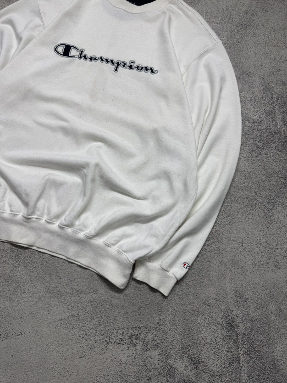 Champion Vintage Y2k Champion 🤍 Spell Out Big Logo Sweatshirt 90’s Size US XL / EU 56 / 4 - 6 Thumbnail