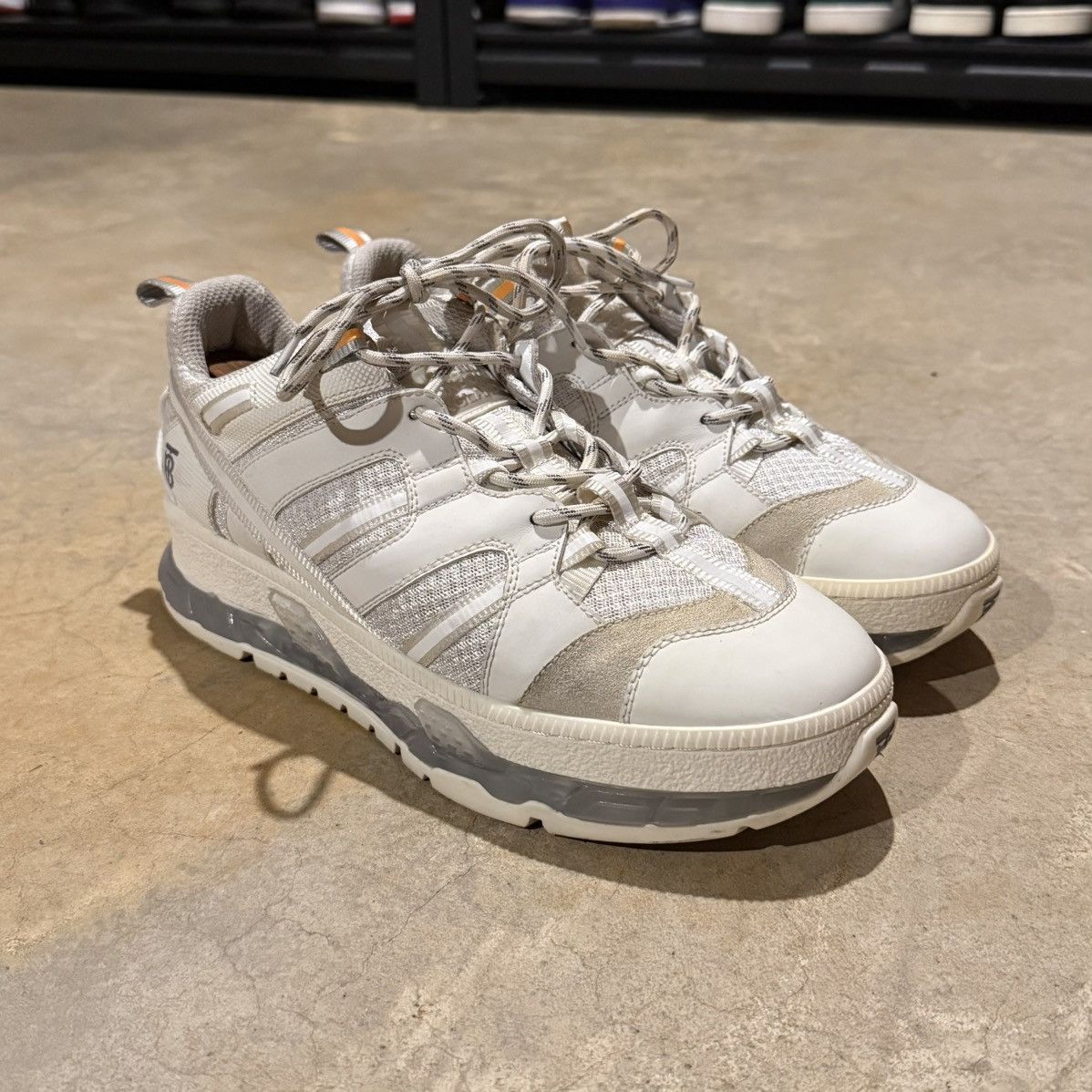 Burberry Burberry Union Mesh Leather Sneakers White US 12 Size US 12 / EU 45 - 11 Thumbnail