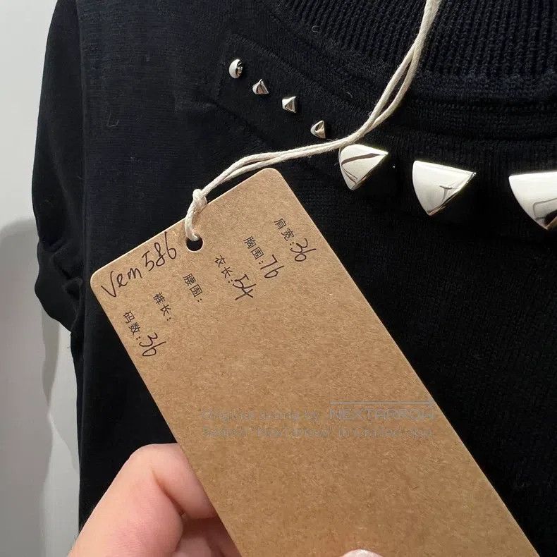 Hermes Hermes Collar Decoration Solid Knit Short Sleeve Size XS / US 0-2 / IT 36-38 - 5 Thumbnail