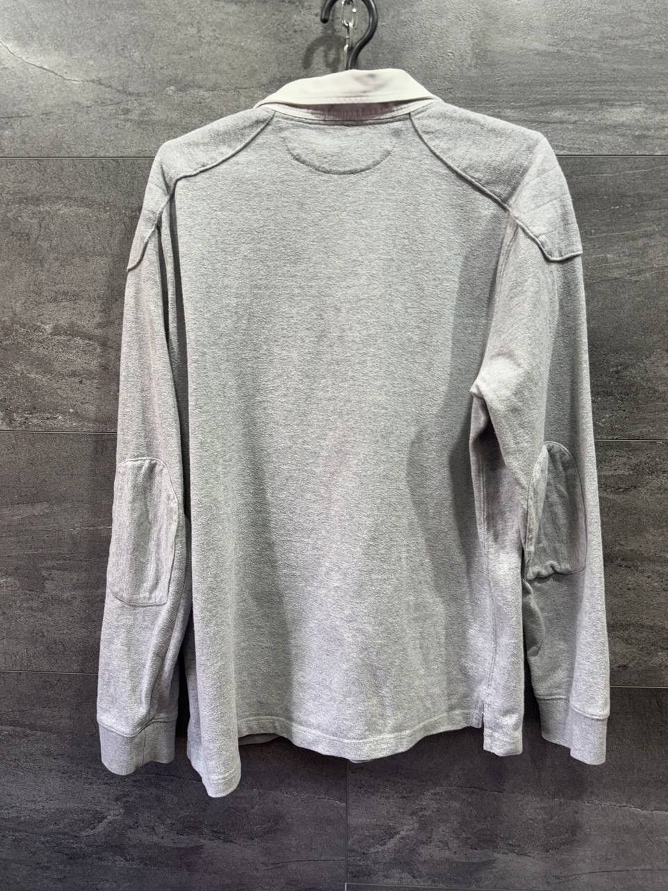 Vintage Ralph Lauren Shirt Polo Gray Long Sleeve Rugby Elbow Patch Size US L / EU 52-54 / 3 - 15 Thumbnail