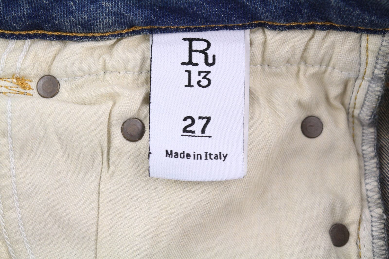 R13 BOY STRAIGHT 27 Washed Ankle Blue Kelly 84450 Size 27" / US 4 / IT 40 - 9 Thumbnail