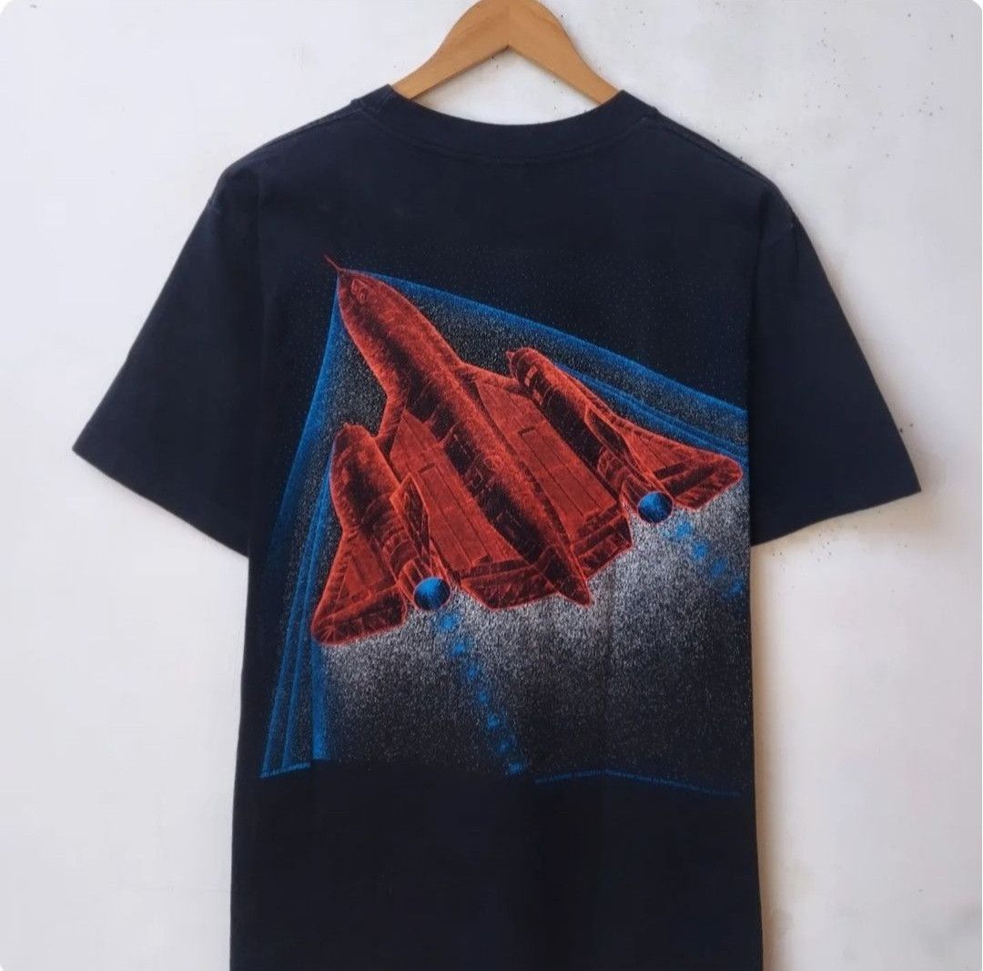Vintage Vtg 90s SR-71 BLACKBIRD TSHIRT Size US M / EU 48-50 / 2 - 4 Thumbnail
