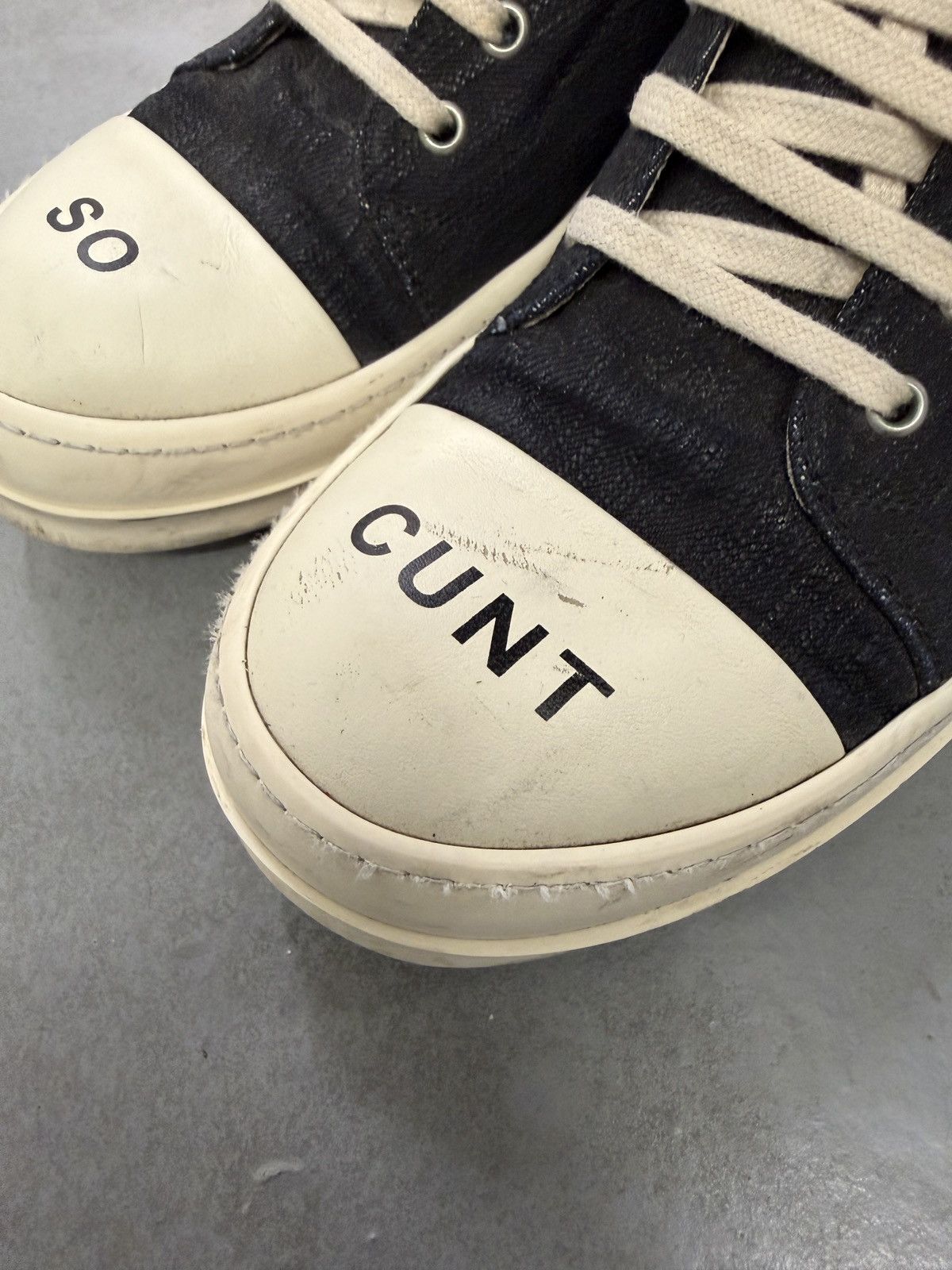 Rick Owens Drkshdw Rick Owens Drkshdw “So Cunt” Low Ramones Size US 10 / EU 43 - 6 Thumbnail