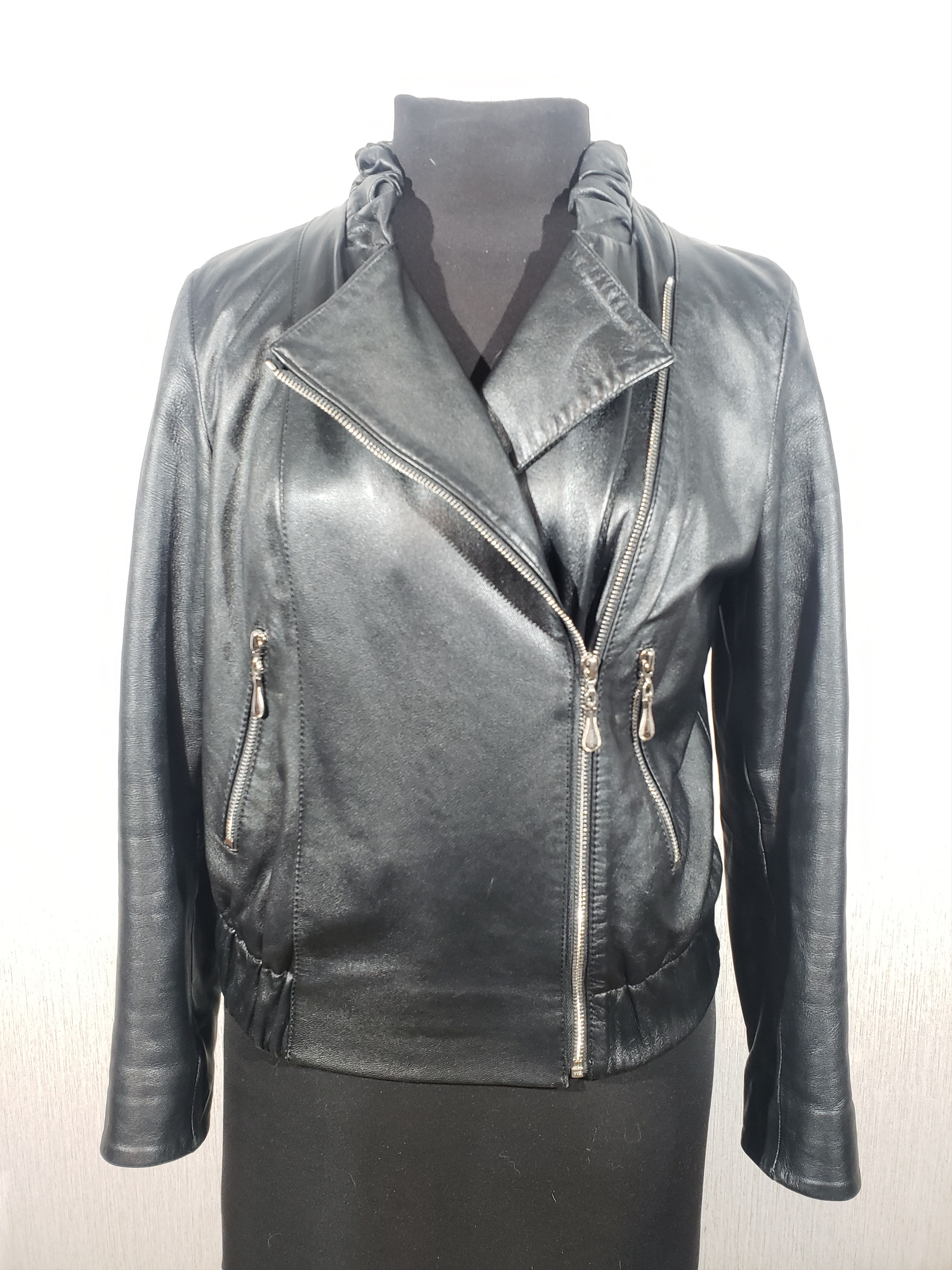 Other Cute women's leather jacket with a metal zipper. Size L / US 10 / IT 46 - 2 Thumbnail