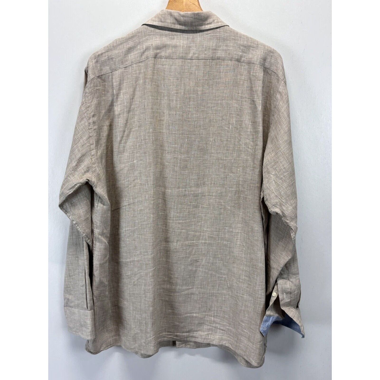 Cremieux Cremieux Linen Button Down Shirt Mens XL Tan Long Sleeve Button-Up Size US XL / EU 56 / 4 - 3 Thumbnail