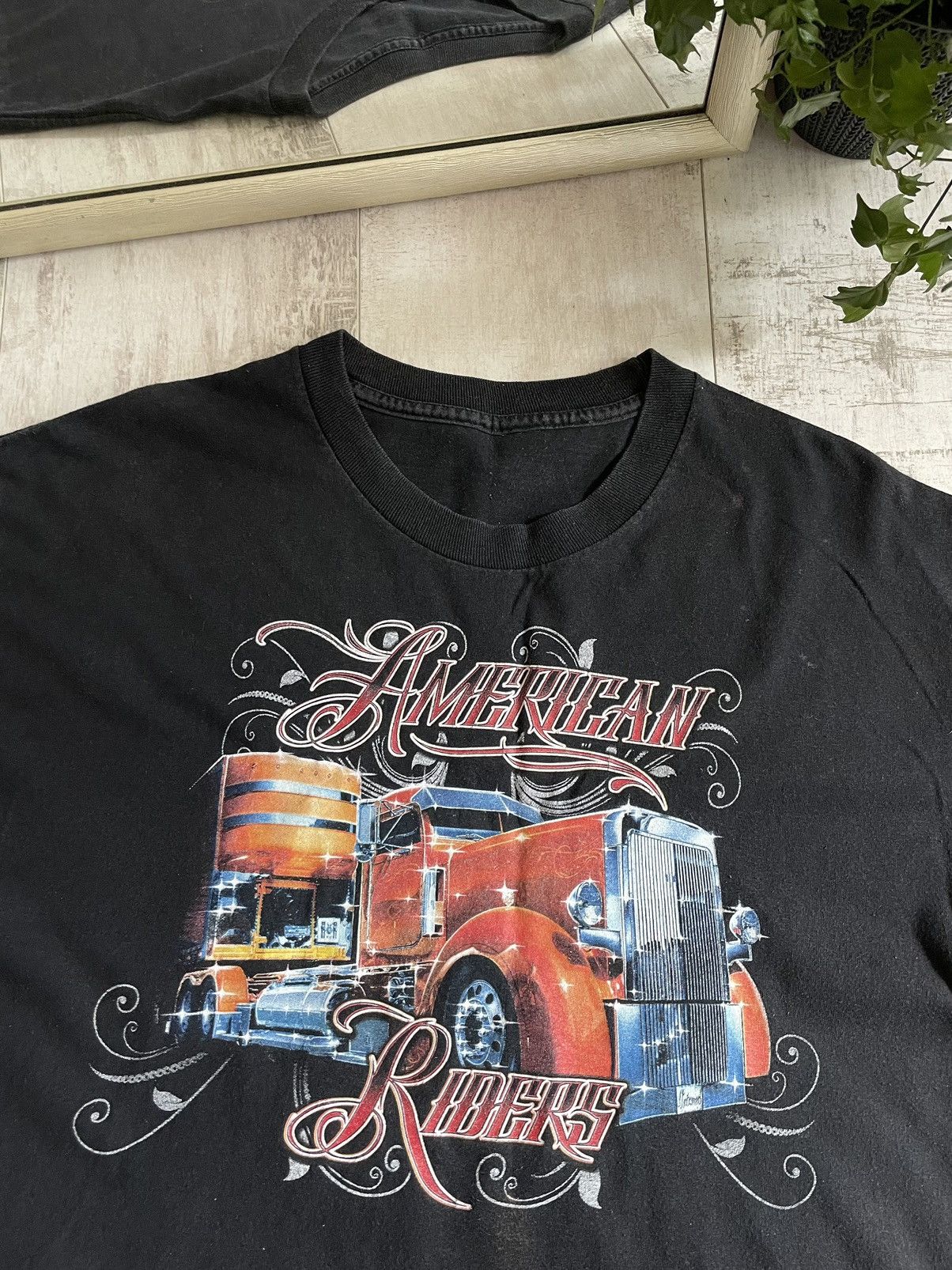 Other Vintage 3D Emblem American Riders 90’s T-Shirt Truck Wolf Size US L / EU 52-54 / 3 - 6 Thumbnail