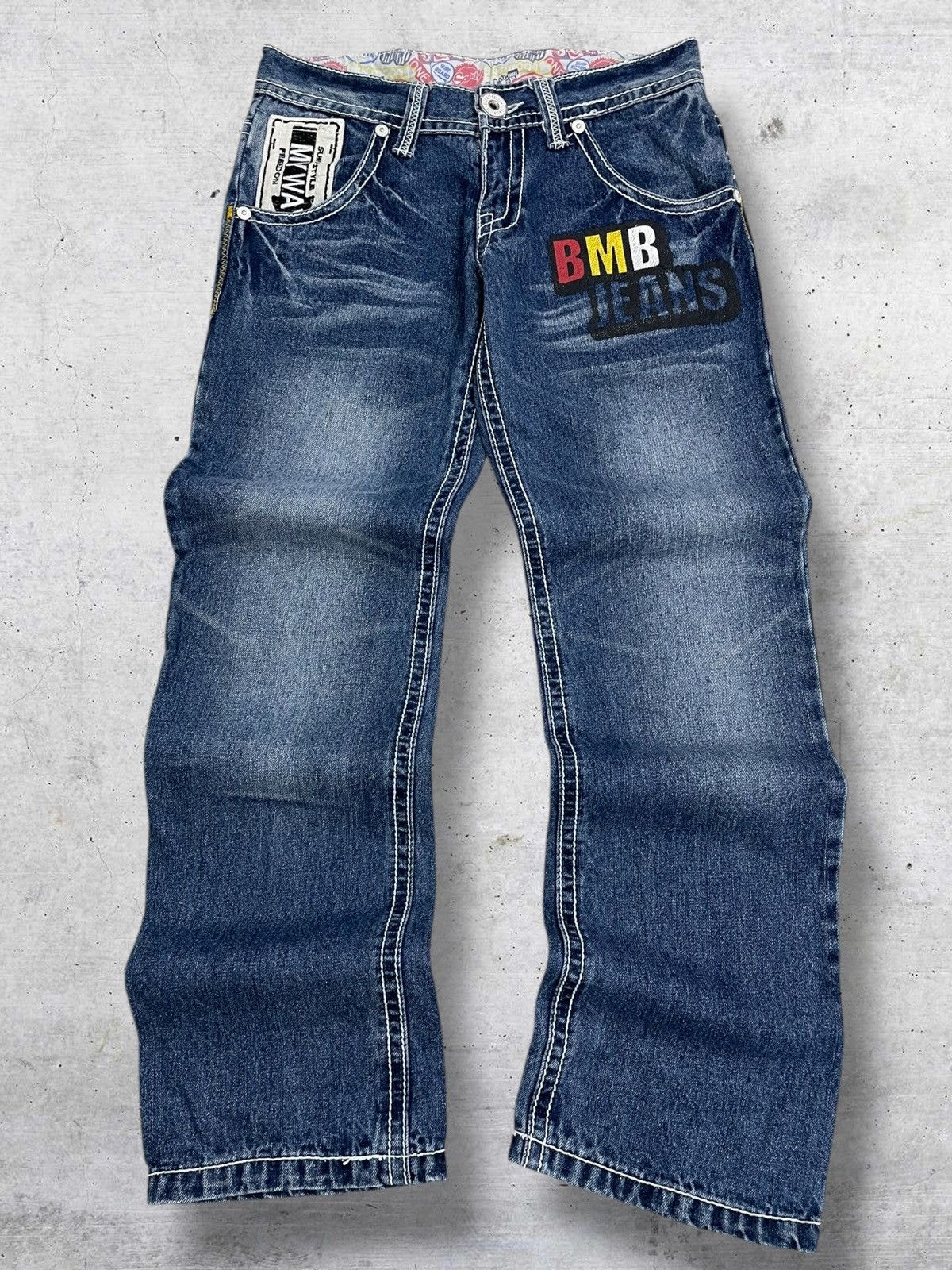 Hysteric Glamour VINTAGE BLUE MOON BLUE 1990S JAPAN DESIGNER GRAPHIC DENIM Size US 29 - 6 Thumbnail
