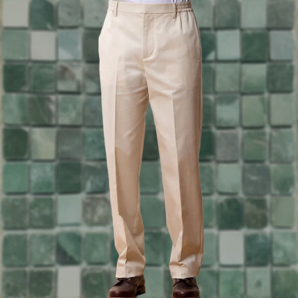 Todd Snyder Todd Snyder Italian Wool-Cotton Modern Trousers Coastal White Men XL NWT Dress Pants Formal Workwear Slim Straight Front Pockets Button Zip Fly Size US 36 / EU 52 - 1 Thumbnail