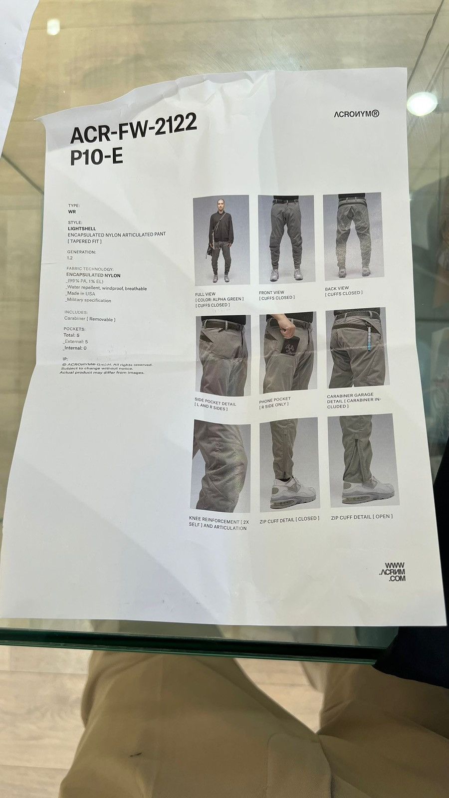 Acronym Acronym FW-2122 p10-E size S black Size US 32 / EU 48 - 8 Thumbnail