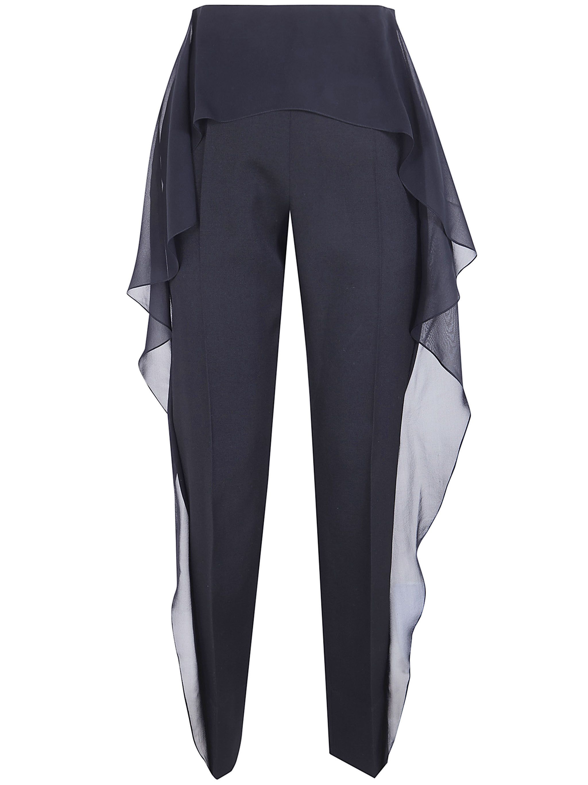 Lanvin TROUSERS WITH RUFFLES Size 27" / US 4 / IT 40 - 1 Thumbnail