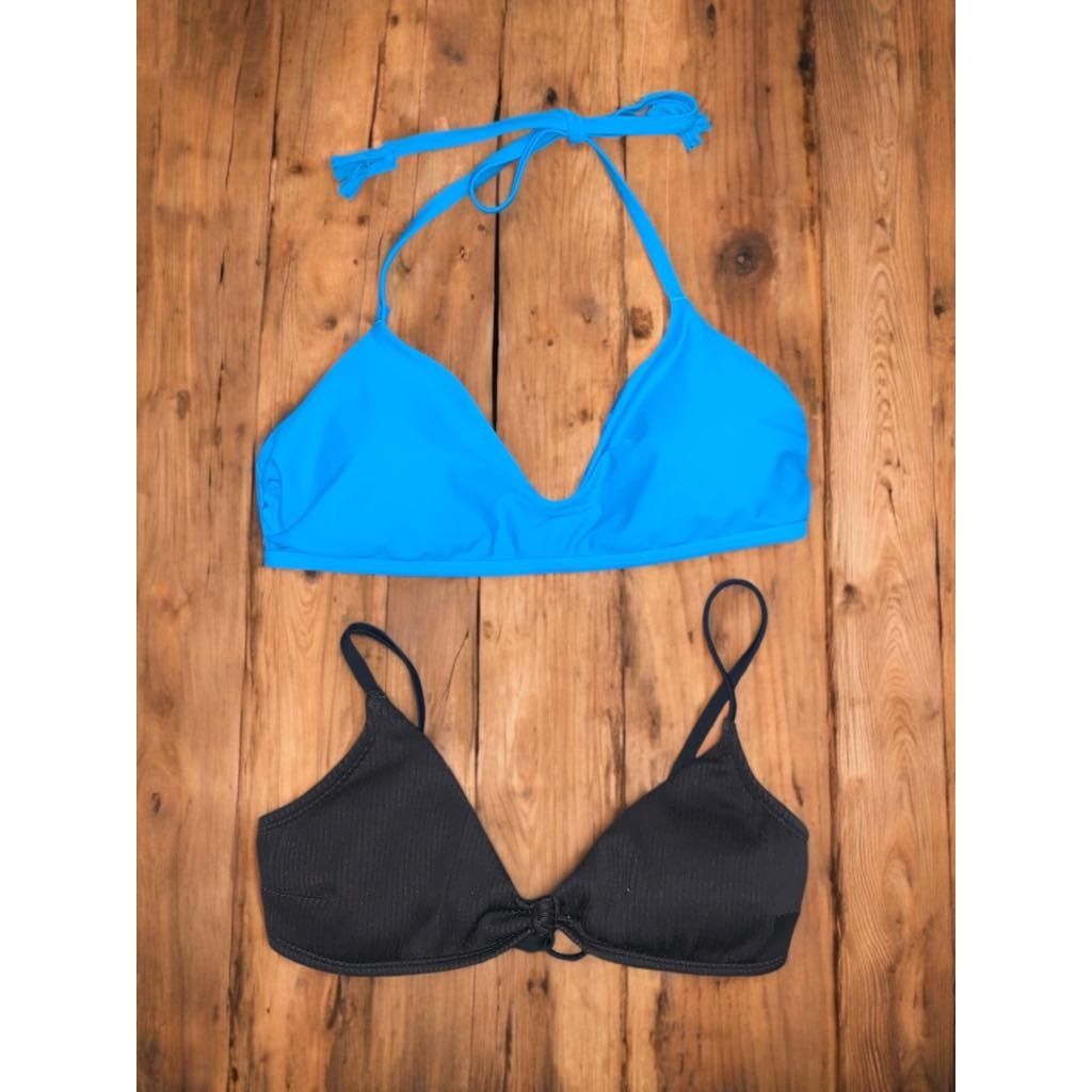 Hollister Y2K Hollister Bikini Swim Tops Blue/Black Adjustable Sz M Size M / US 6-8 / IT 42-44 - 1 Thumbnail