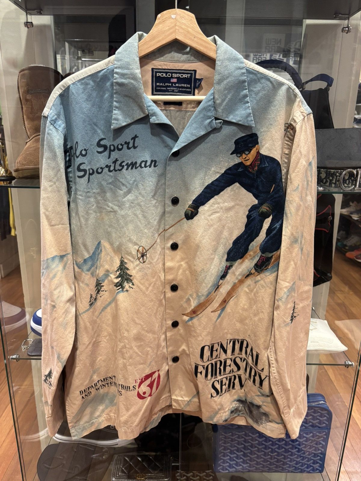 Polo Ralph Lauren Vintage Sportsman Ski Button Up Shirt