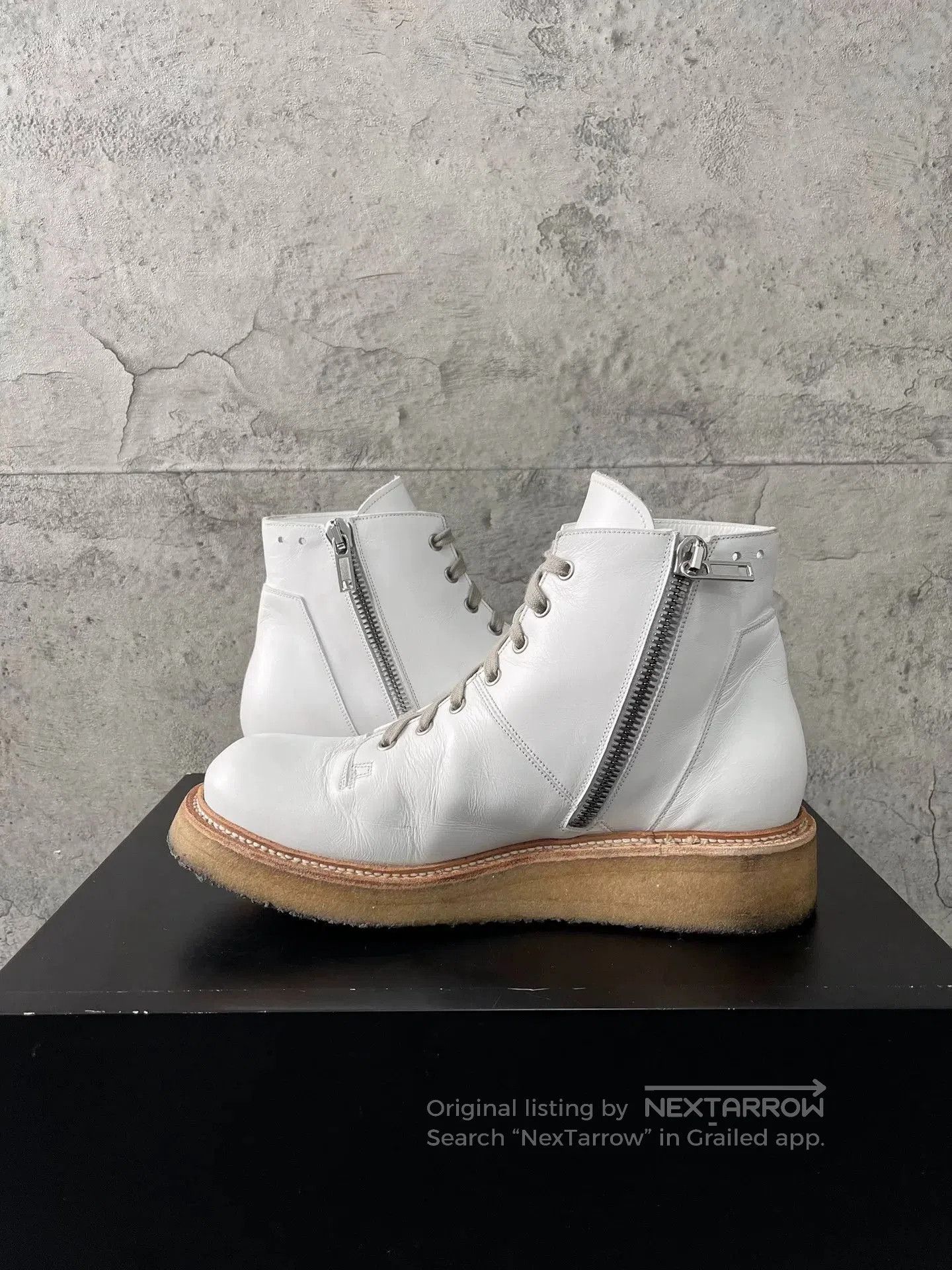 Rick Owens Rick Owens Milk White Martin Boots 42. Size US 9 / EU 42 - 6 Thumbnail