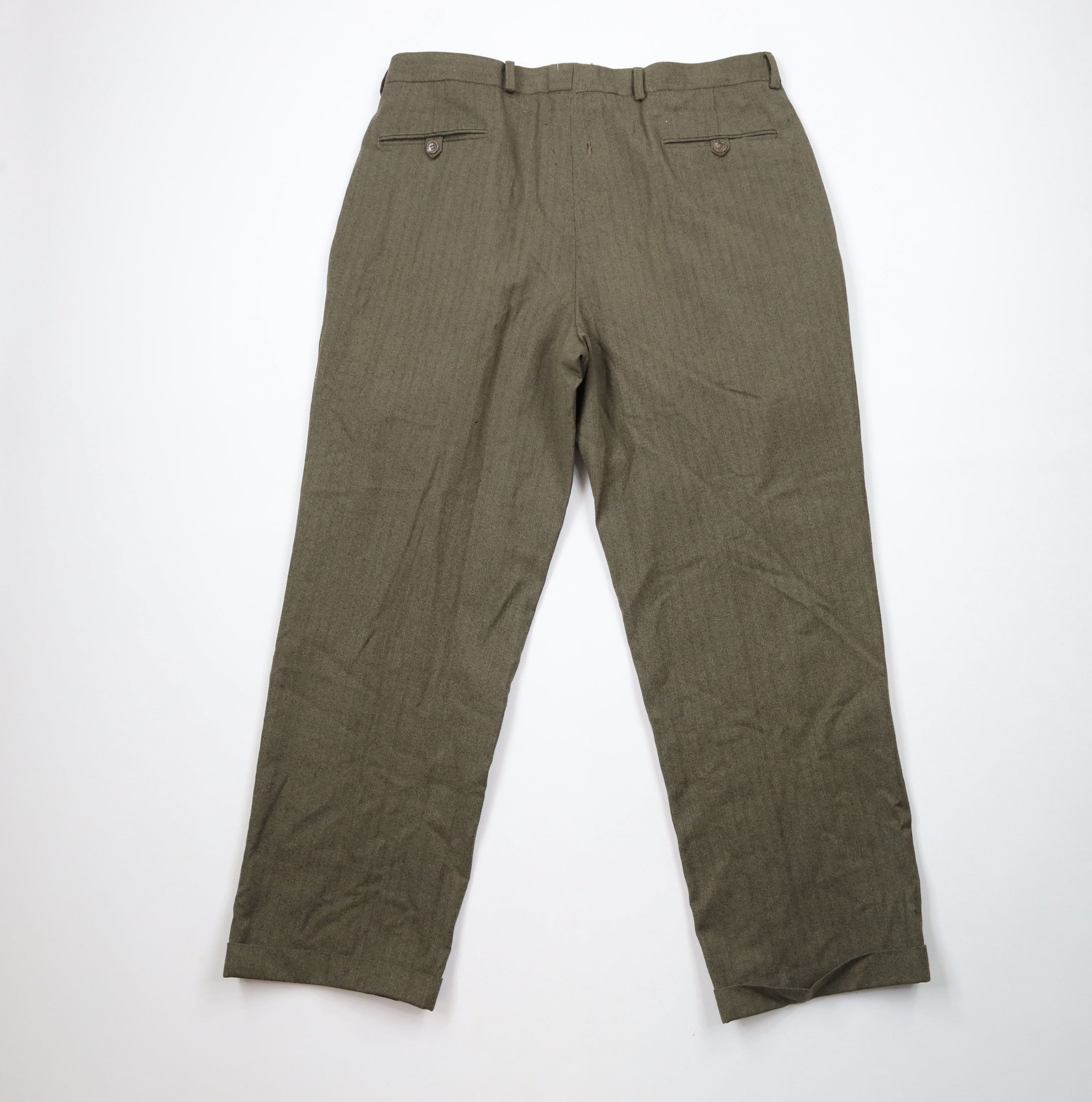 Vintage Vintage 90s Streetwear Herringbone Wide Leg Chino Pants Size US 36 / EU 52 - 10 Thumbnail