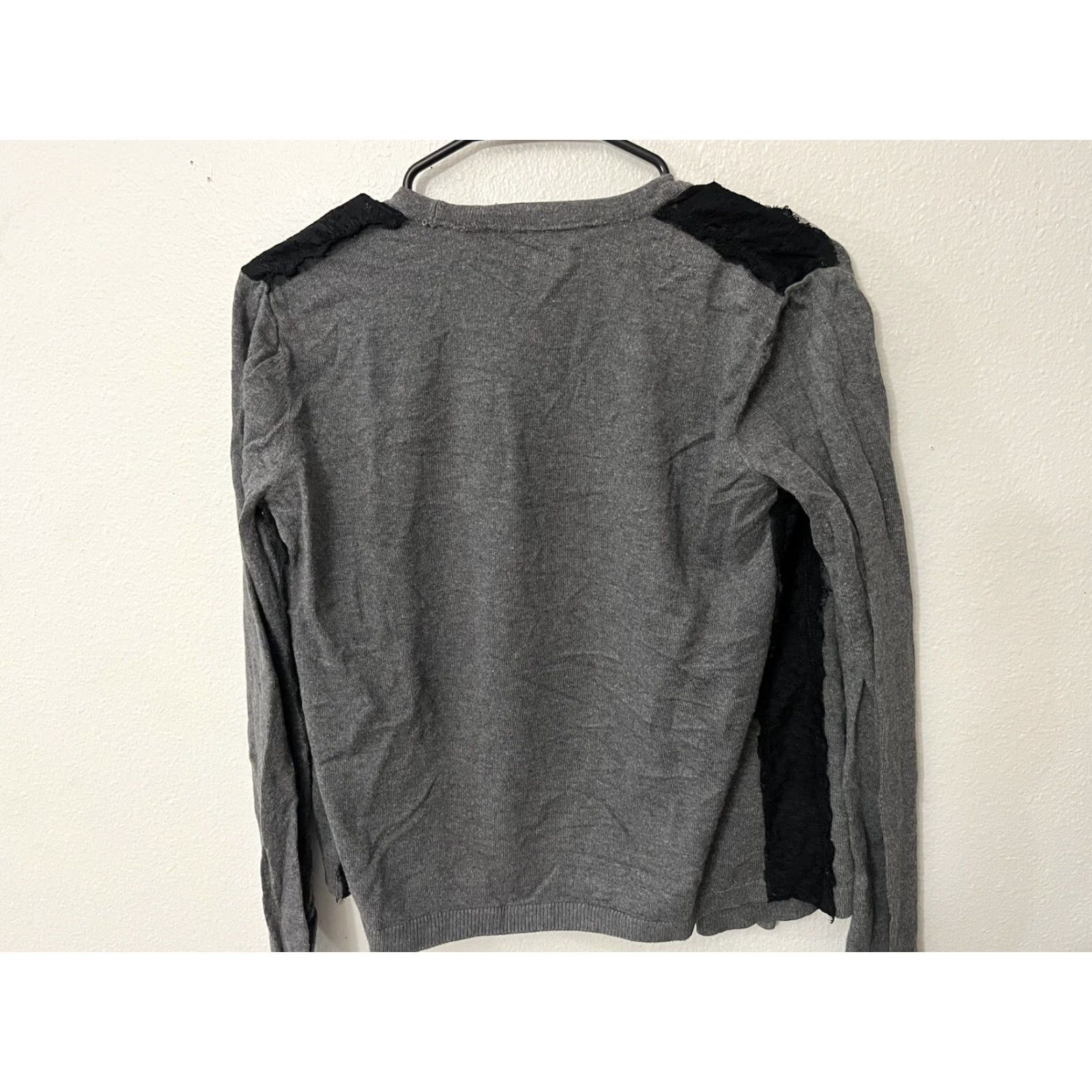 Ann Taylor VINTAGE Ann Taylor Loft Sweater Cardigan Gray Long Sleeve Open Front M Women Knit Cotton Blend US Size M Size M / US 6-8 / IT 42-44 - 2 Thumbnail