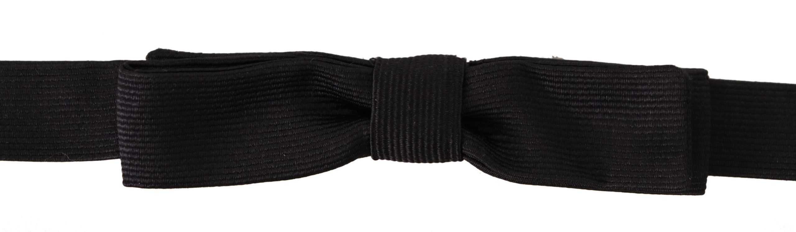 Dolce & Gabbana Elegant Silk Black Bow Men's Tie Size ONE SIZE - 1 Thumbnail