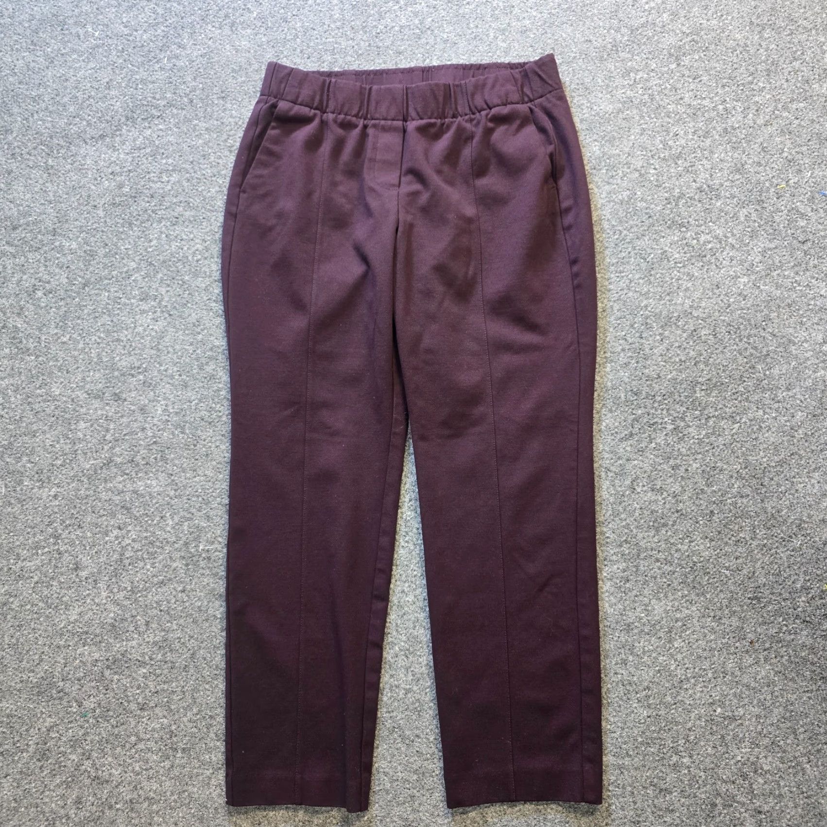 J. Jill J Jill Pants Womens Medium Petite Purple Ponte Slim Leg Stretch Capsule Casual Size 32" / US 10 / IT 46 - 2 Thumbnail