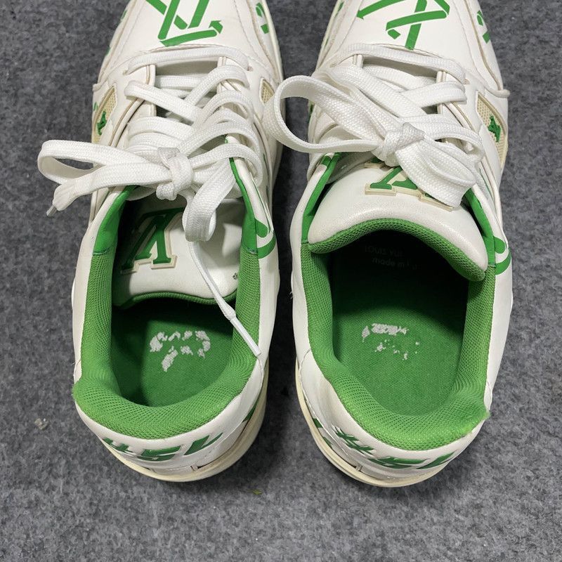 Louis Vuitton Louis Vuitton Casual Sneakers in White and Green - Size US 7.5 / EU 40-41 - 7 Thumbnail