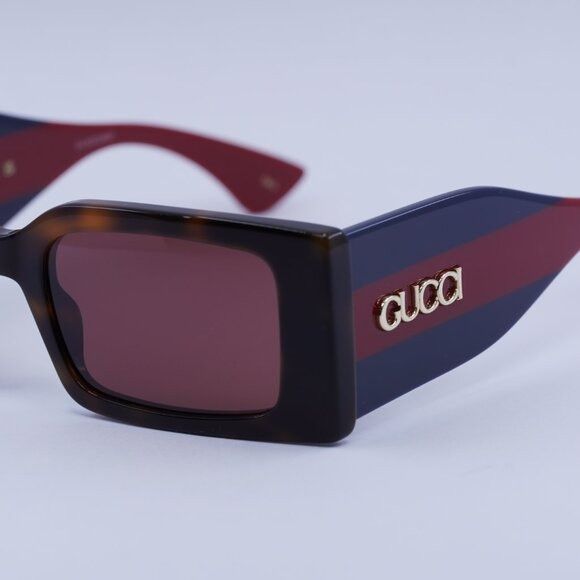 Gucci 🕶️ New Gucci GG1860S 002 Sunglasses - Havana/Blue/Red Frame Size ONE SIZE - 4 Thumbnail