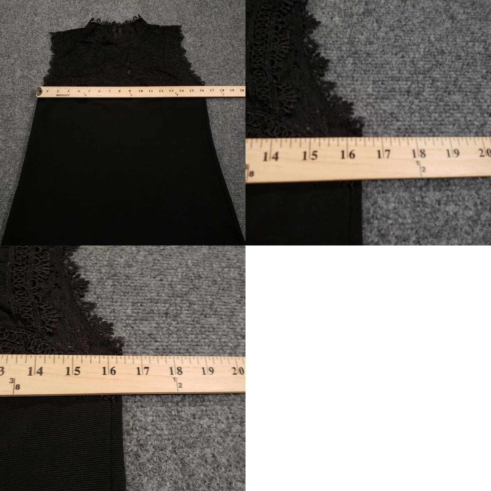 H&M H&M Tank Womens L Black Lace Yoke Mock Neck Sleeveless Casual Size L / US 10 / IT 46 - 8 Thumbnail