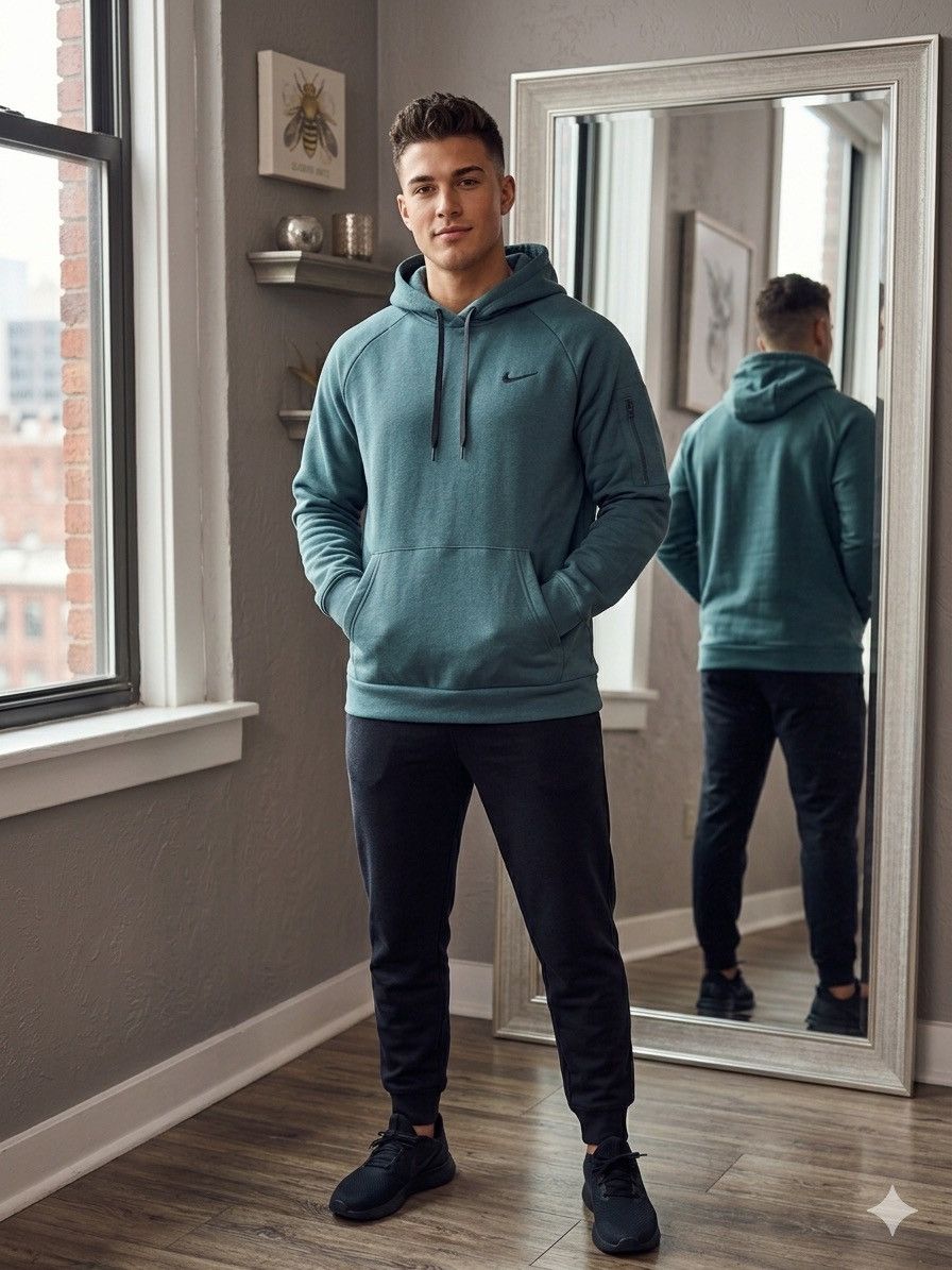Nike Nike Therma-FIT Hooded Fitness Sweatshirt Green Size XL Size US XL / EU 56 / 4 - 1 Thumbnail