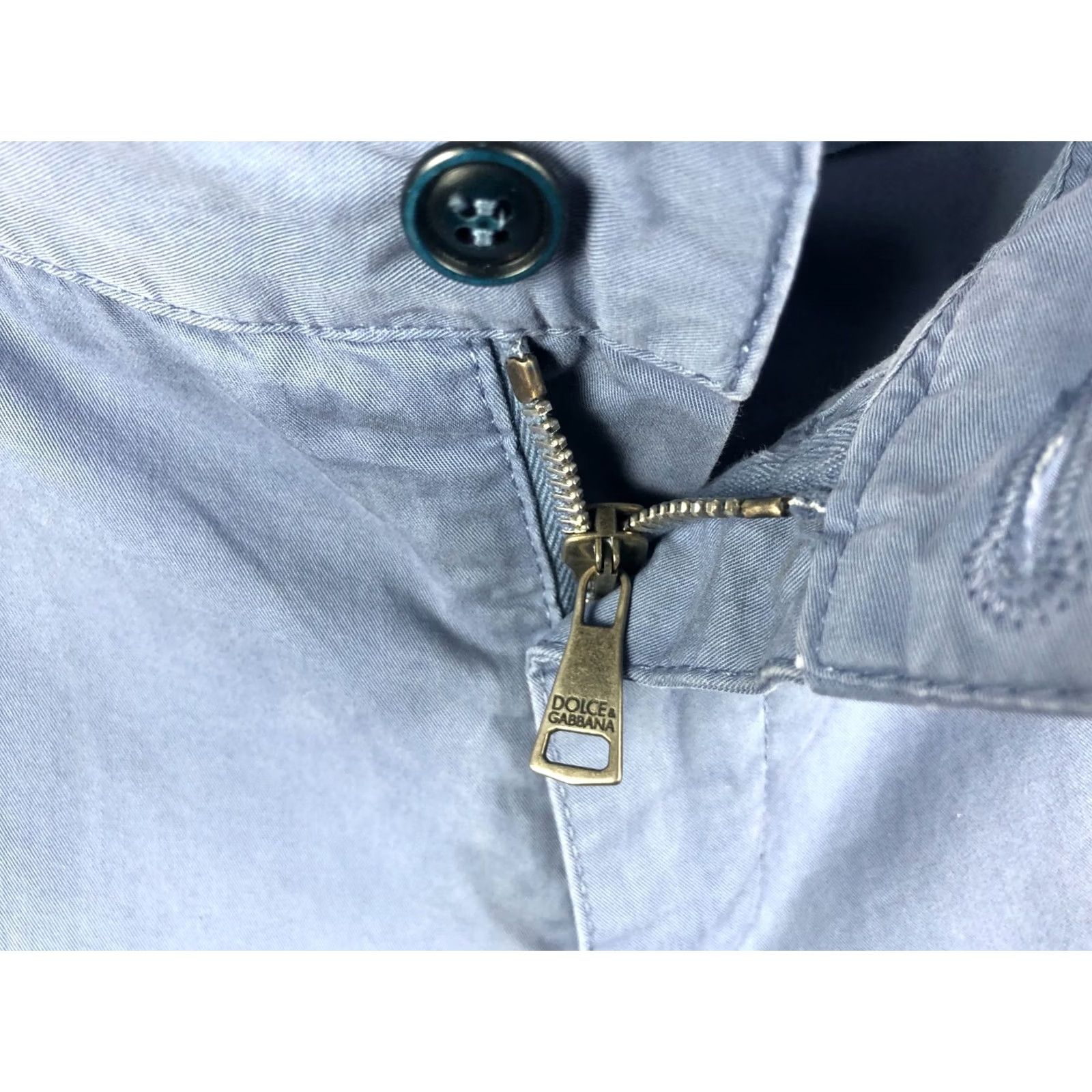 Dolce & Gabbana Dolce&Gabbana Pants Men's Blue Cotton Regular Chino Flat Front Pocket Tapered 50 Size 50 Size US 34 / EU 50 - 6 Thumbnail