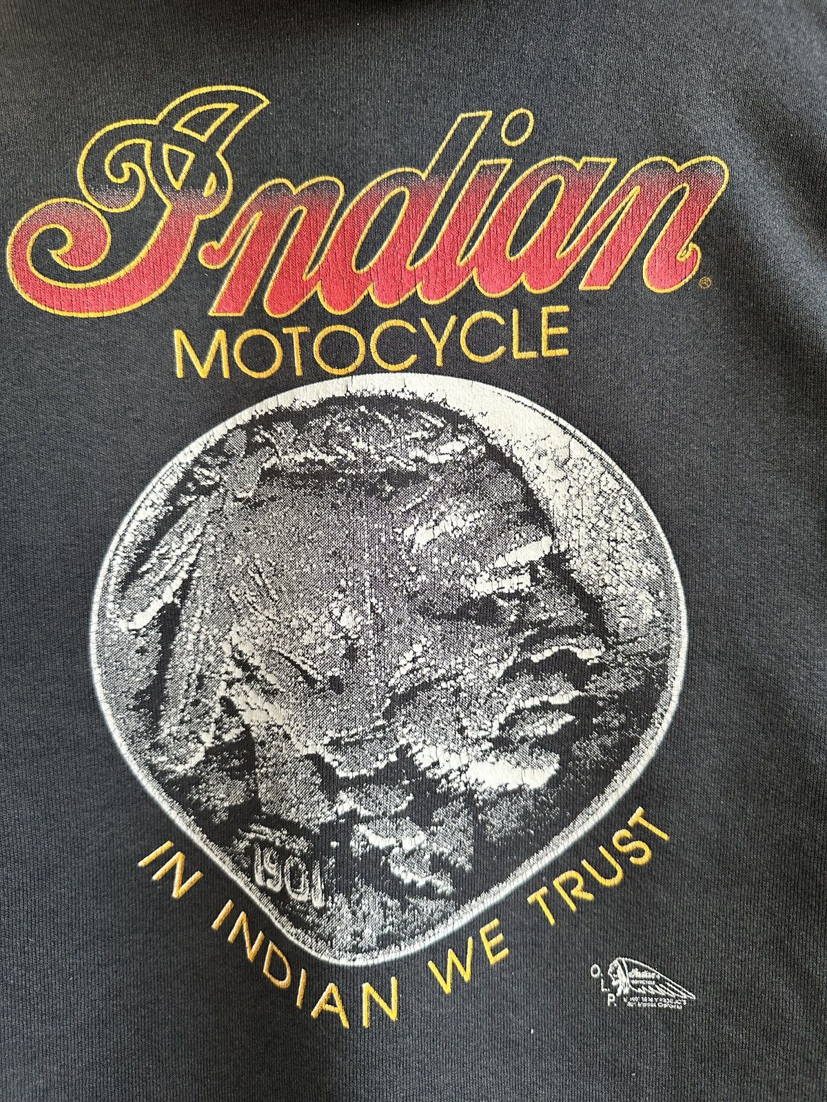 Indian Motorcycle vintage 90s INDIAN MOTOCYCLE big logo hoodie sweater Size US M / EU 48-50 / 2 - 3 Thumbnail