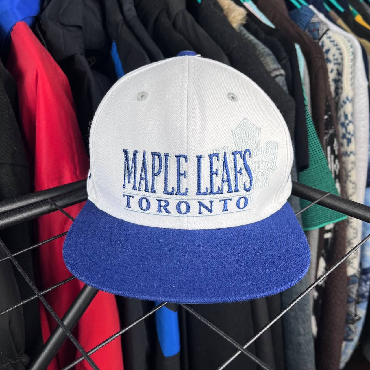 NHL × Vintage Reebok NHL Toronto Maple Leafs Cap Hat Snapback Hockey Size ONE SIZE - 2 Thumbnail