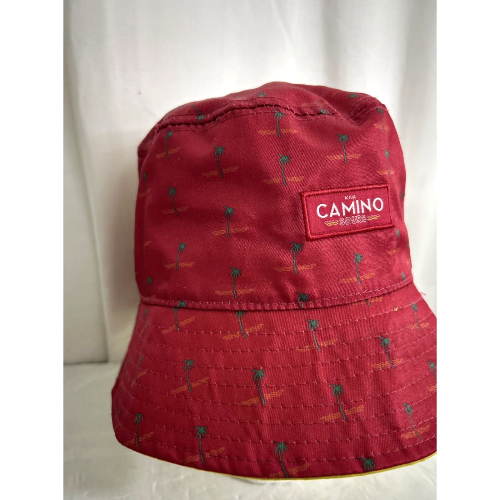 Vintage Kiva Camino Bucket Hat Unisex Adults One Size Red Palm Trees Logo Sun Protection Summer Casual Cap Hat Size ONE SIZE - 4 Thumbnail