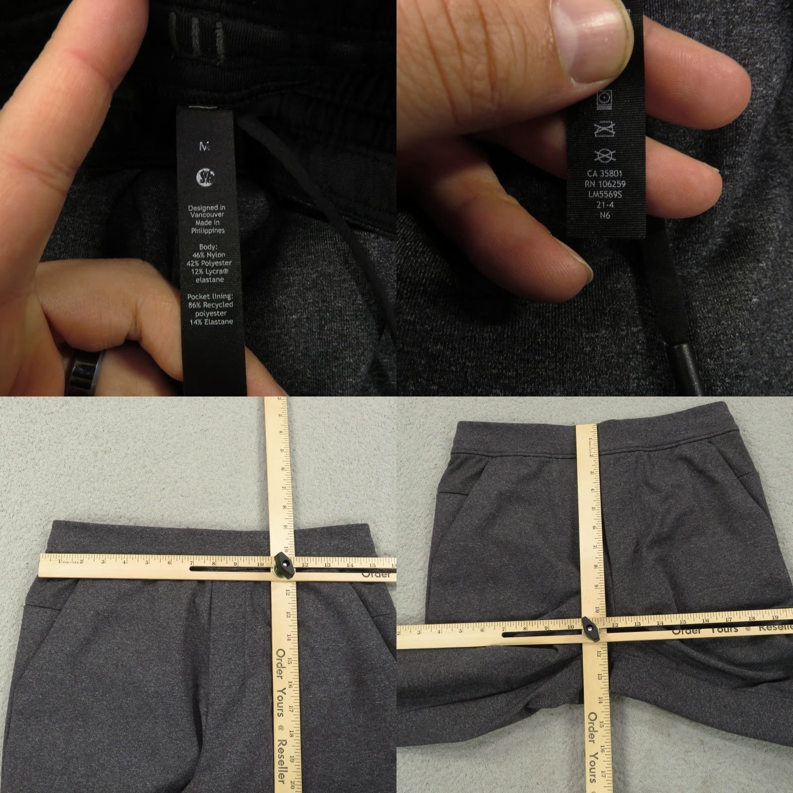 Lululemon **Lululemon Mens Joggers Medium Heathered Black Tapered Pant 30x30** User: **Lululemon Mens Medium Heathered Black Jogger Pant 30x30** Size US 31 - 8 Thumbnail