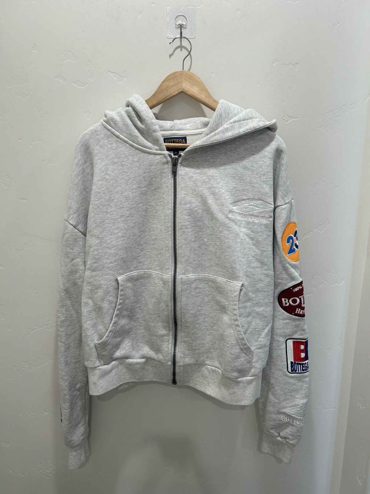 Bottega Desires Bottega desires Grey Logo zip up Size US XL / EU 56 / 4 - 1 Thumbnail