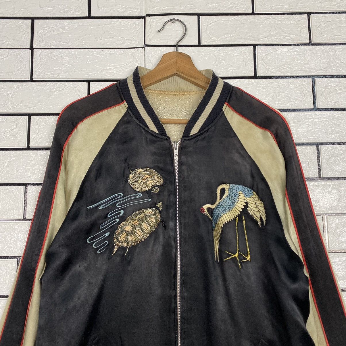 Japanese Brand 🔥Vintage Reversible Souvenir Sukajan Jacket Embroidery Toyo Size US L / EU 52-54 / 3 - 5 Thumbnail