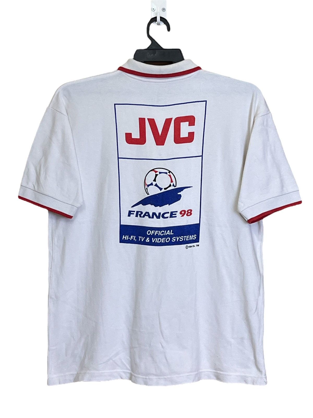 Vintage Vintage 90s FRANCE FIFA WORLDCUP 98 sponsor by jvc shirts Size US L / EU 52-54 / 3 - 2 Thumbnail