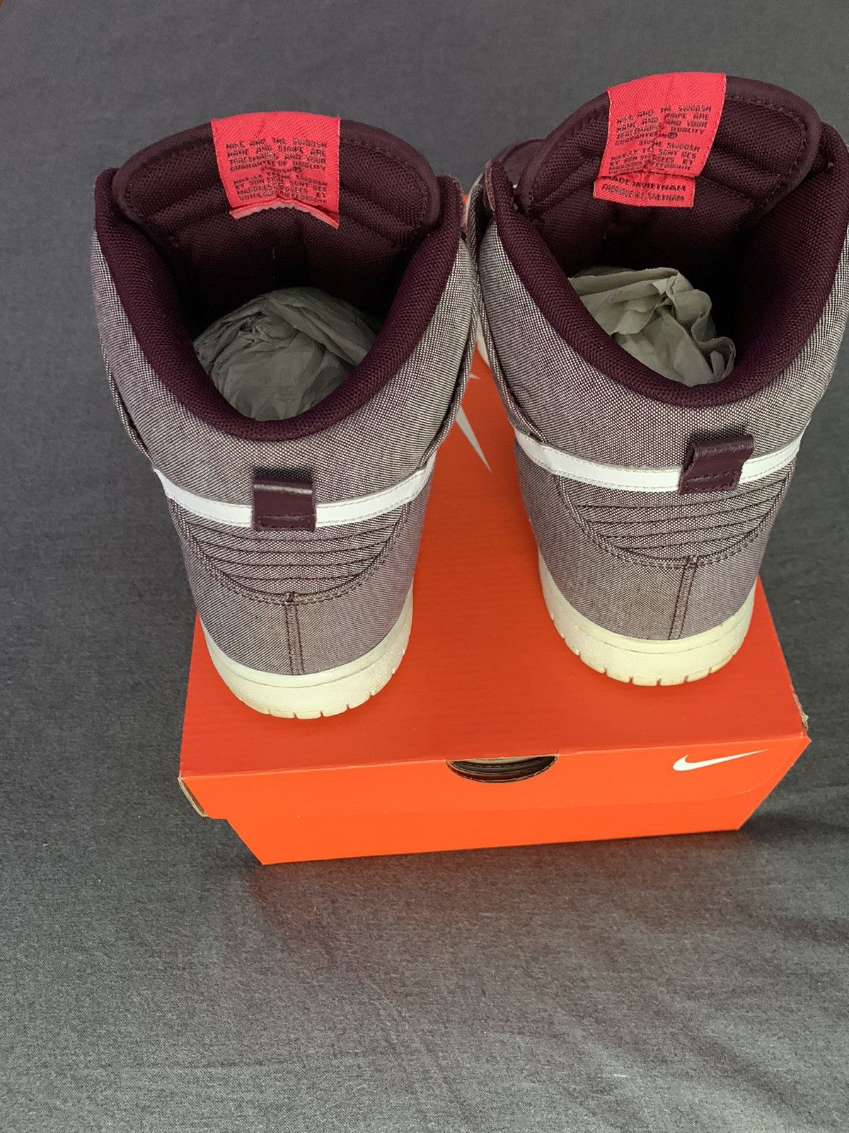 Vintage Vintage Maroon Nike Dunk Size US 11 / EU 44 - 3 Thumbnail