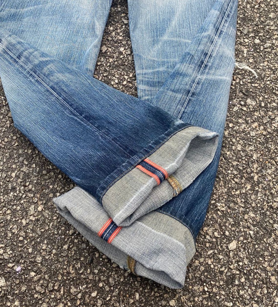 Edwin Vintage Edwin Selvegde Redline Distressed Denim Size US 31 - 3 Thumbnail