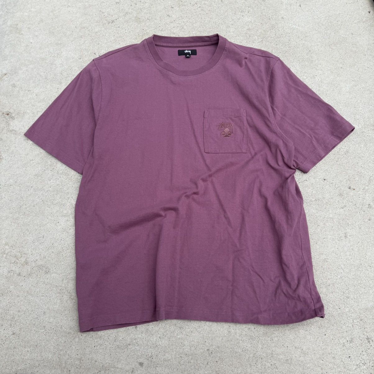 Stussy Purple Stussy Club Suit Pocket Tee Size US XL / EU 56 / 4 - 1 Thumbnail