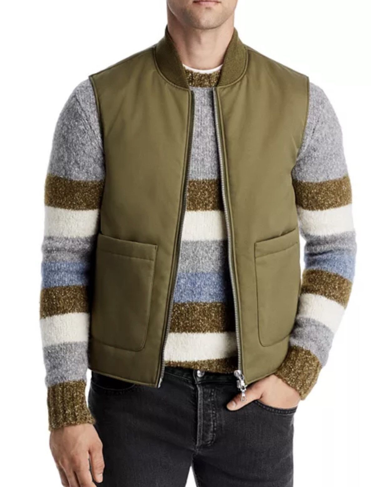 Officine Generale Officine Generale men’s Dean padded vest Olive NWT $595 Size US M / EU 48-50 / 2 - 3 Thumbnail